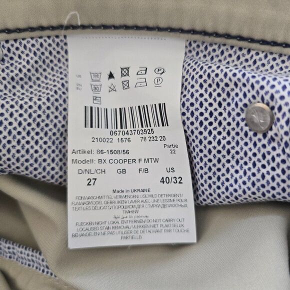 Brax Feel Good Cooper Regular Beige Pants Mens Trousers Size 40x29 - Picture 11 of 12
